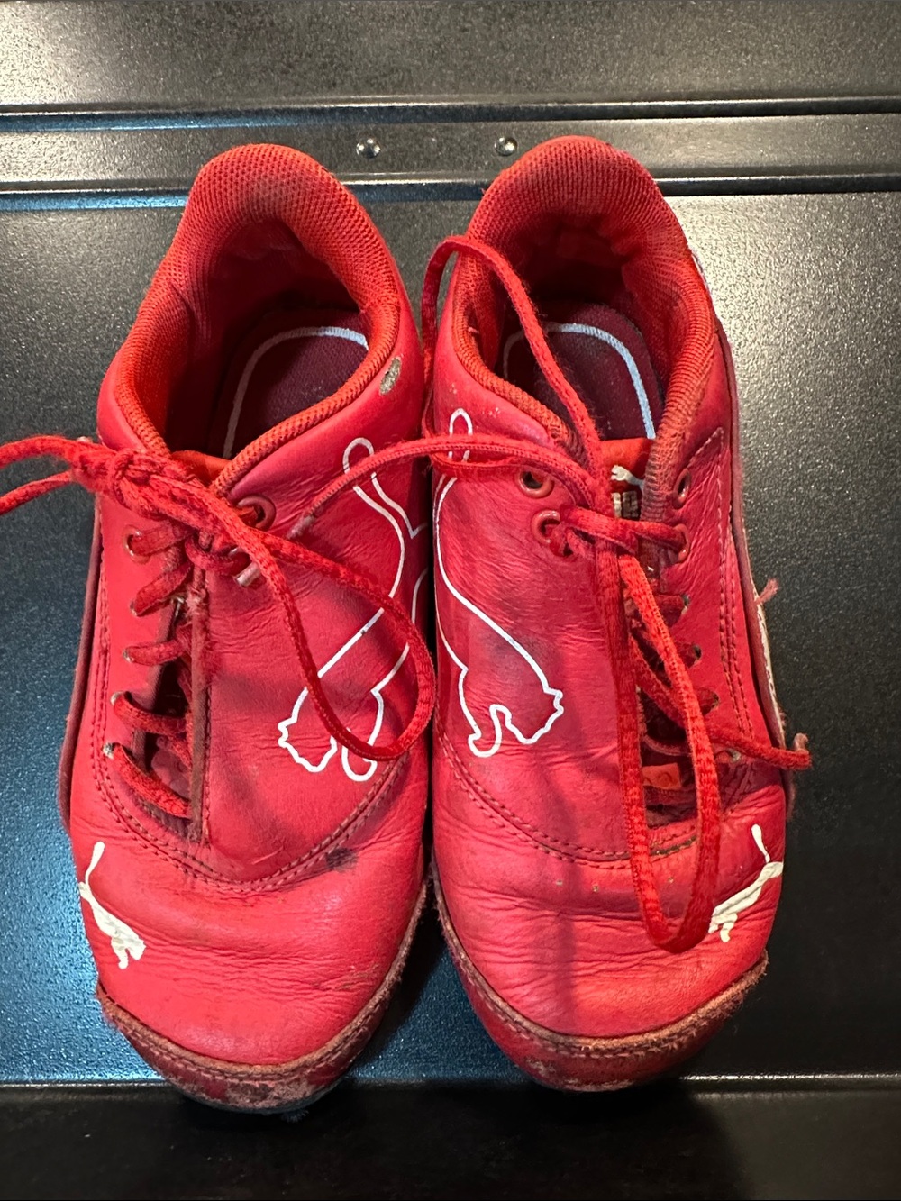 Puma Red Kids Lace-Up Sneakers -Sz 12